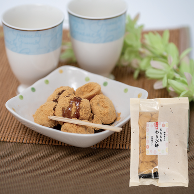 Kouryokuen Copper Pot Cooked Warabi Mochi with Kuromitsu Syrup