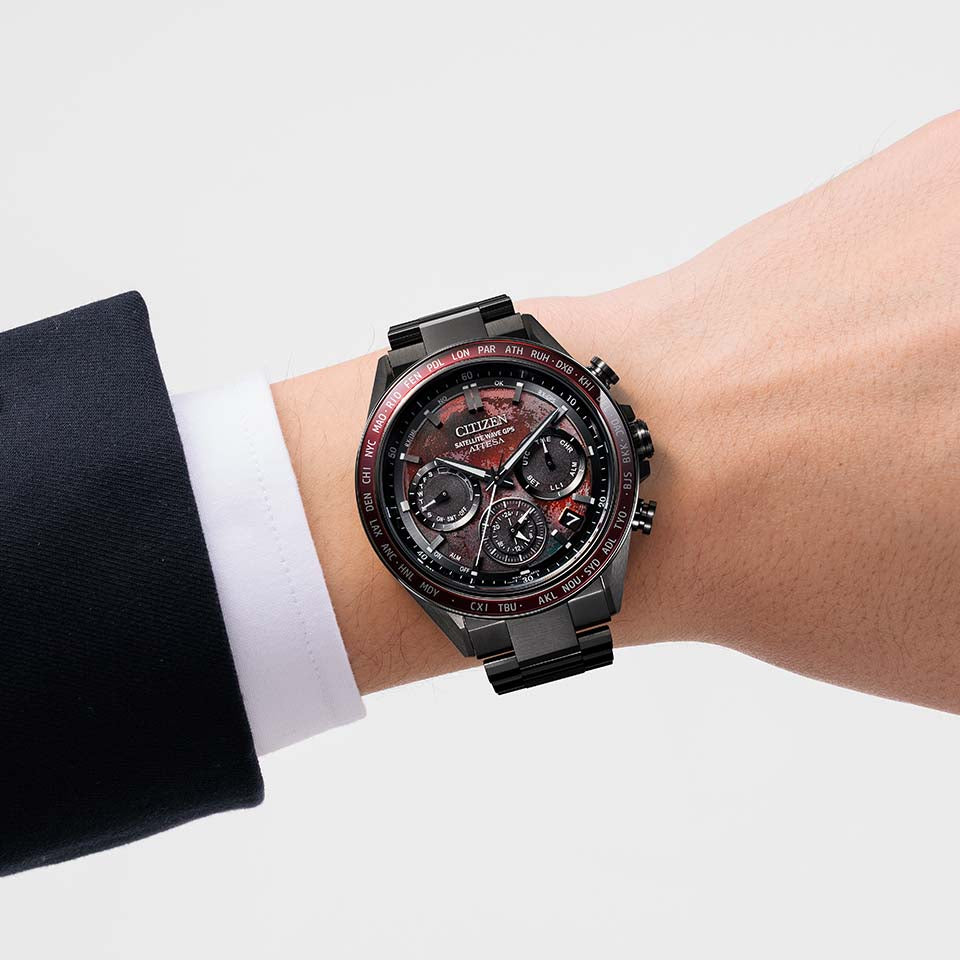 CITIZEN Attesa Black Titanium Series CC4077-71Z Watch