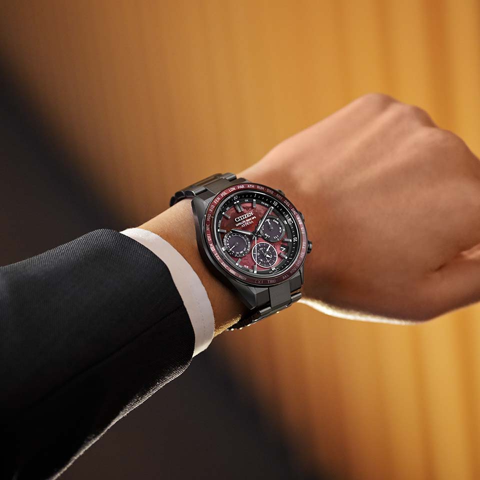 CITIZEN Attesa Black Titanium Series CC4077-71Z Watch