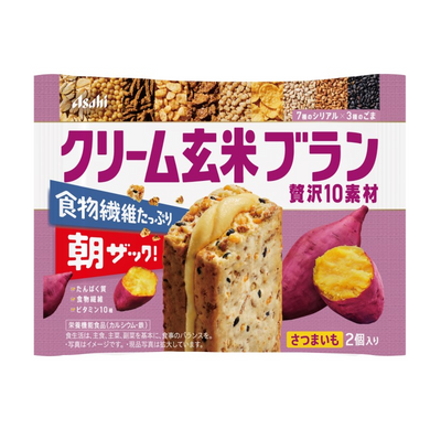 Asahi 10-Ingredient Cream Genmai Bran Bar (Sweet Potato)