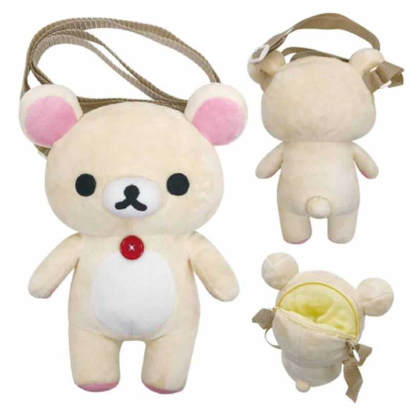 San-X Rilakkuma and Korilakkuma Plush Pochette Bag