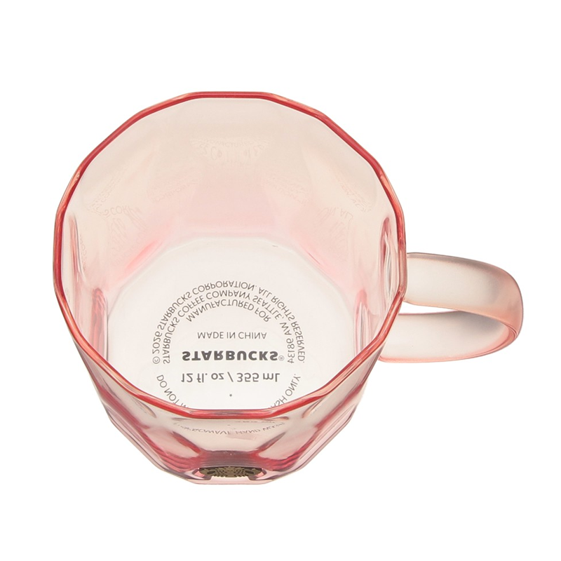 Starbucks SAKURA 2026 Heat-Resistant Pink Gradient Medal Glass Mug