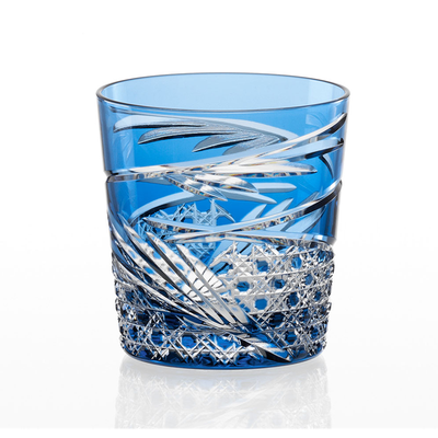 Kagami Edo Kiriko Mai Rock Glass (Assorted Colors Available)