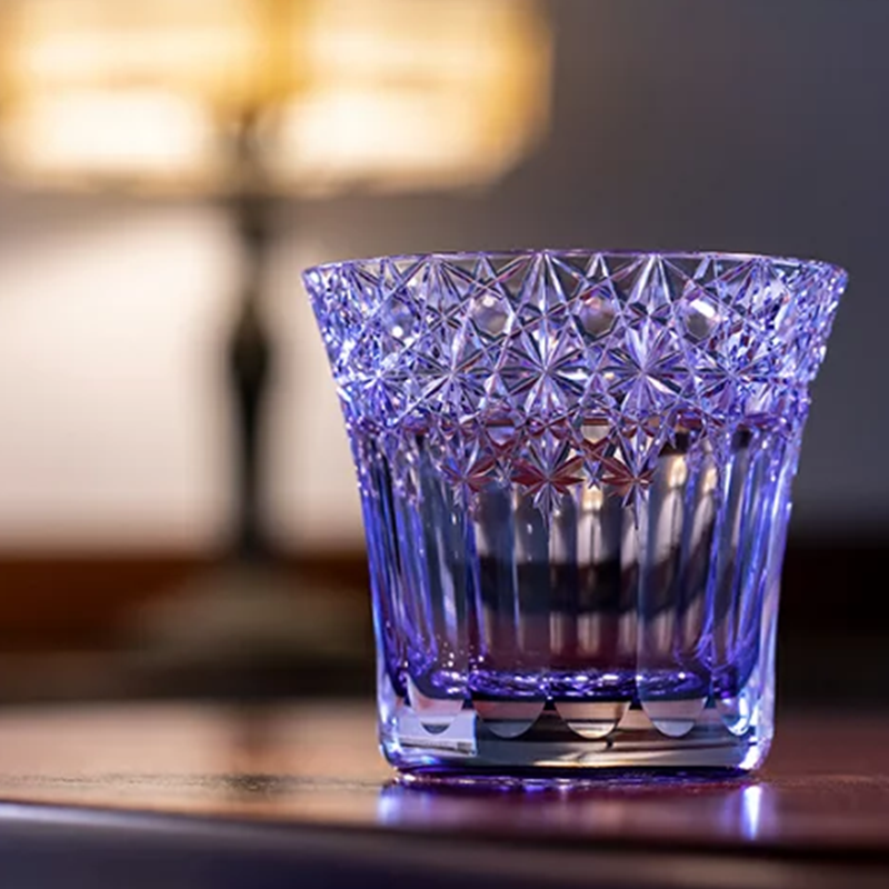 Kagami Edo Kiriko Yume Iro Rock Glass