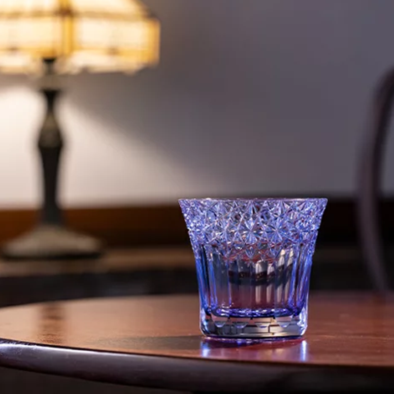 Kagami Edo Kiriko Yume Iro Rock Glass