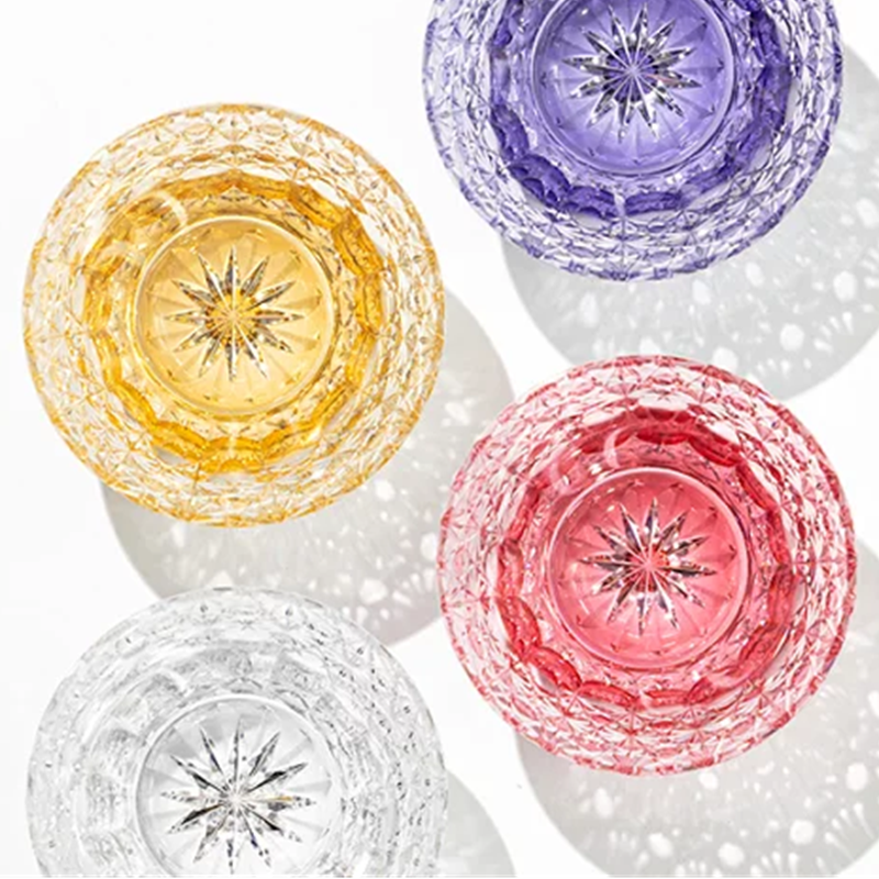 Kagami Edo Kiriko Yume Iro Rock Glass