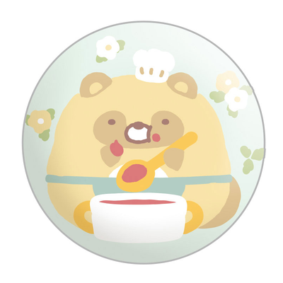 San-X Sumikko Gurashi Tanuki's Round Restaurant Pin (Random 1 of 6)