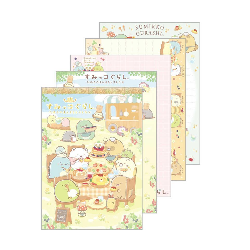 San-X Sumikko Gurashi Tanuki's Round Restaurant Memo Pad Set