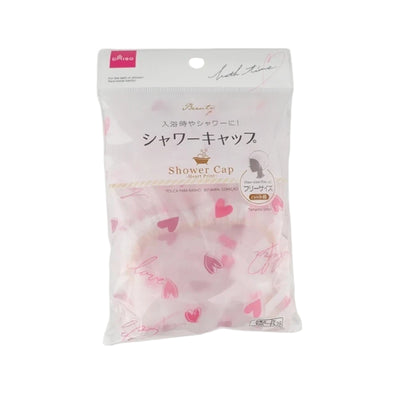 Daiso Pink Heart Shower Cap