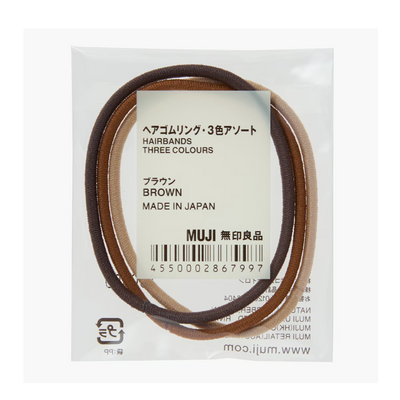 Muji Tricolor Hair Elastics
