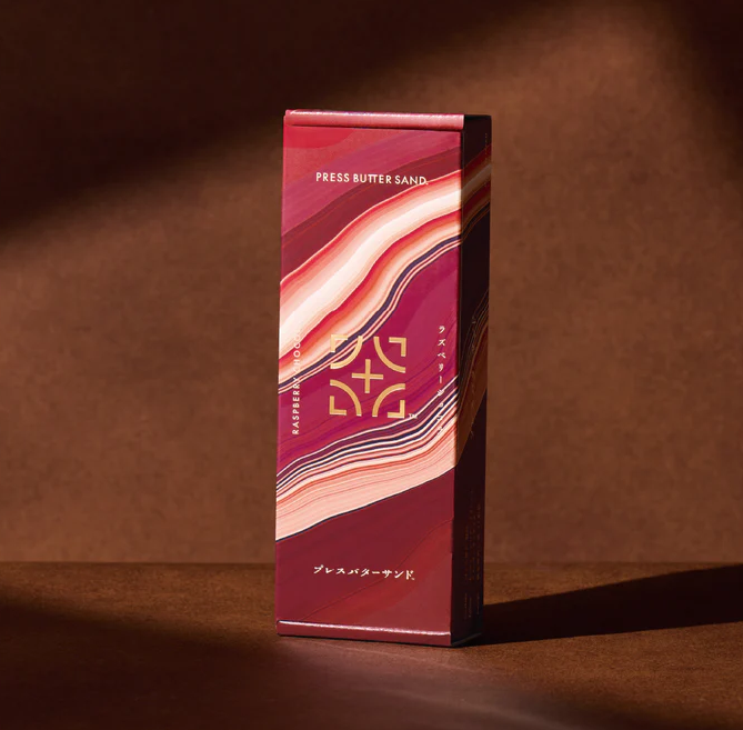 PREORDER PRESS BUTTER SAND Raspberry Chocolat Cream Sandwich Cookies (5 Pieces)