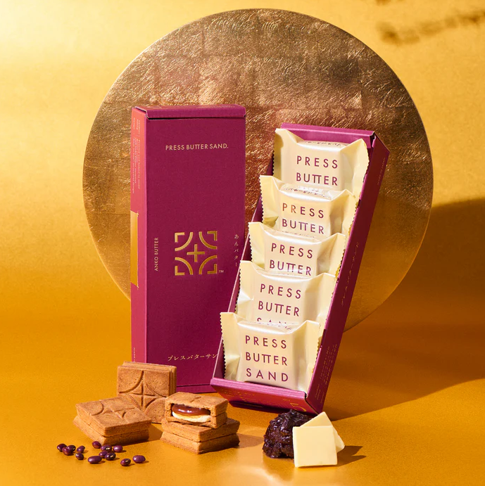 PREORDER PRESS BUTTER SAND Adzuki Red Bean and Butter Sandwich Cookies (5 Pieces)