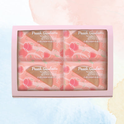 Toukatei Peach Cream Gaufrette Wafer Cookies (20 Pieces)