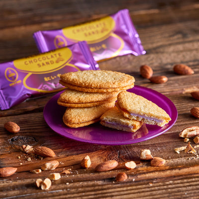 Okashi Goten Almond and Okinawan Purple Sweet Potato Chocolate Sandwich Cookies (Best Before 2026/7/7)