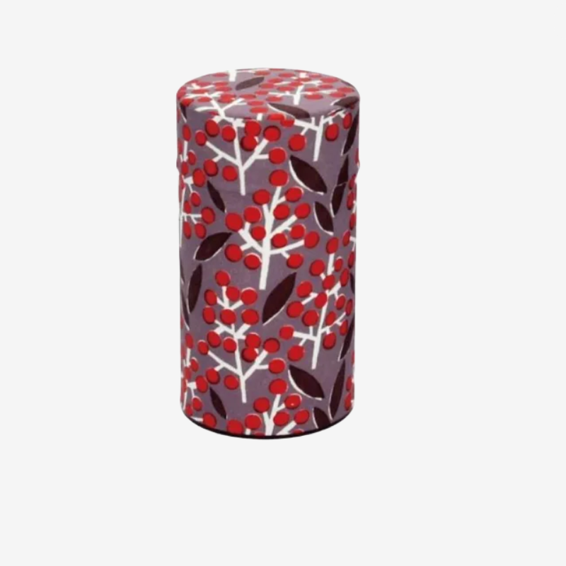 Fuwa Market "Happy Pattern" Hand-Dyed Washi Paper Tea Caddy