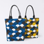 Fuwa Market "Happy Pattern" Hand-dyed Cotton Upright Canvas Tote Bag