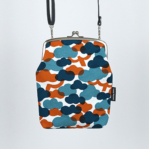 Fuwa Market "Happy Pattern" Hand-dyed Cotton Canvas Cross Body Coin Purse