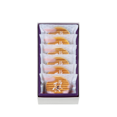 Minamoto Kitchoan Fukuwatashi Senbei Cream Sandwich Cookies (6 Pieces)