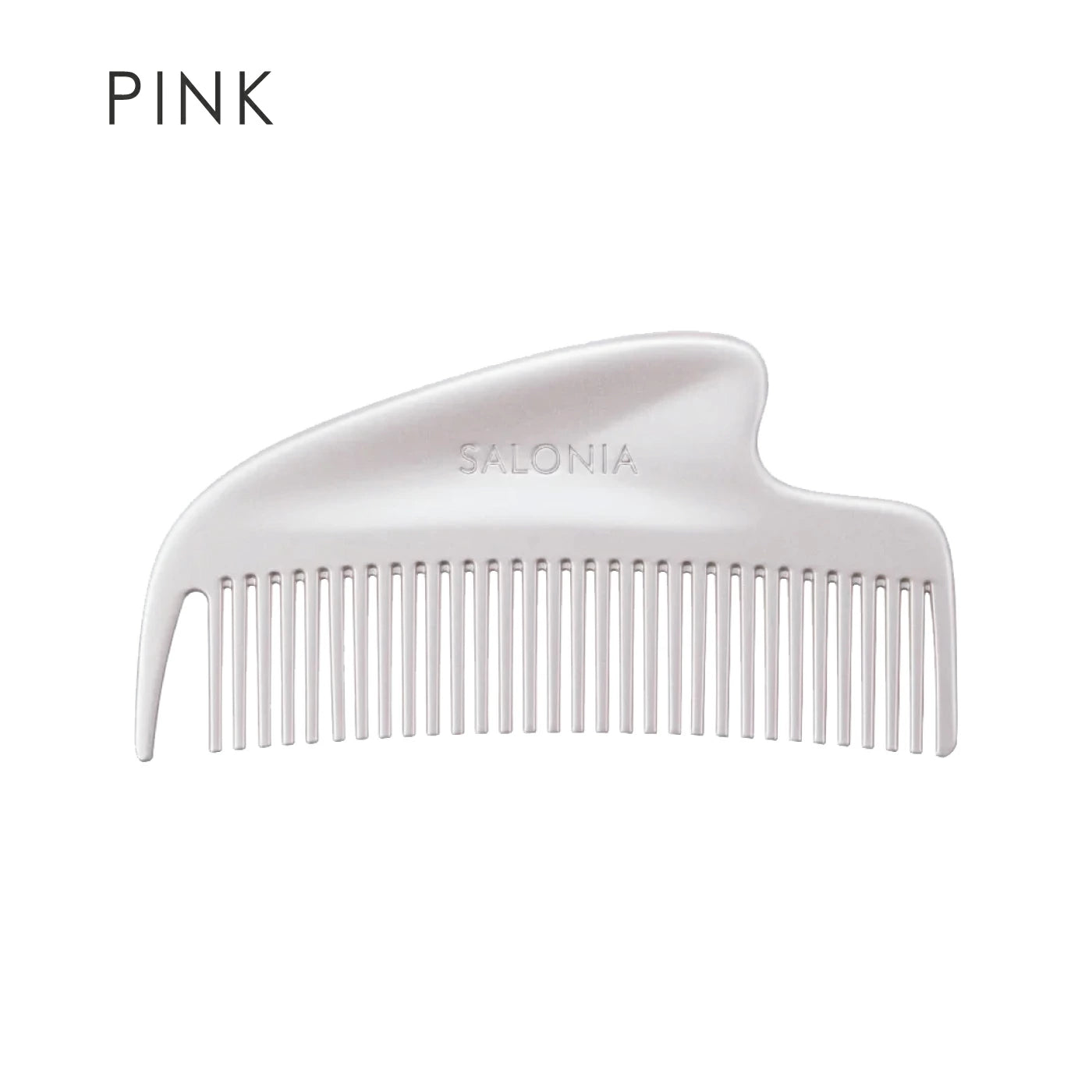 PREORDER SALONIA Glossy Care Metal Scalp Massage Comb – Pink