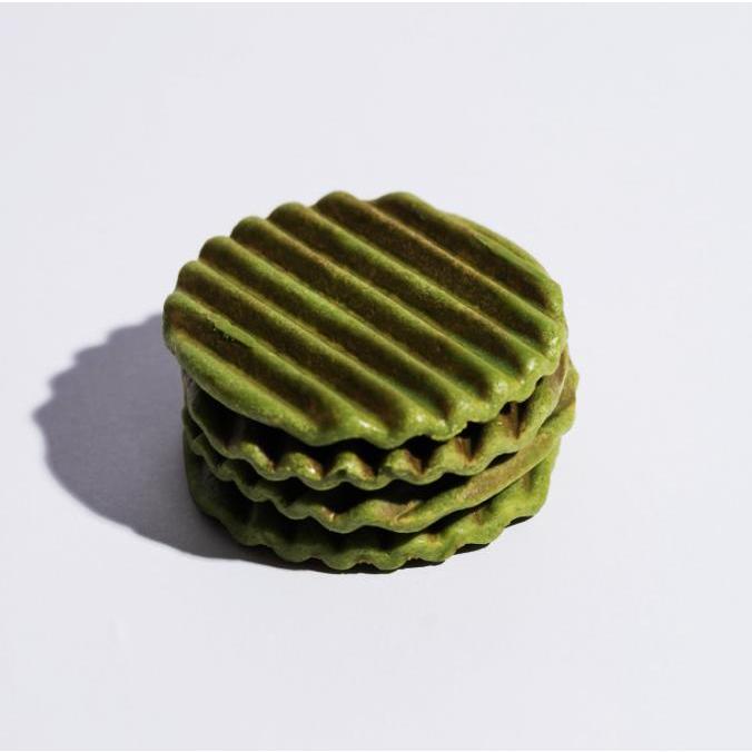 MILK BATON The Waffle Matcha - Matcha Chocolate Covered Waffle Cookies (5 pieces)