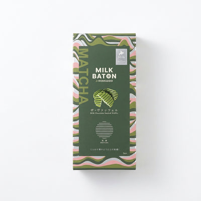 MILK BATON The Waffle Matcha - Matcha Chocolate Covered Waffle Cookies (5 pieces)