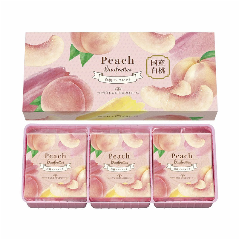 PREORDER Tokyo Fugetsudo White Peach Gaufrette Cookies