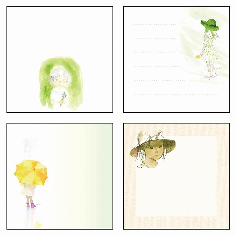 Green Flash - Memo Pads with Illustrations by Chihiro Iwasaki