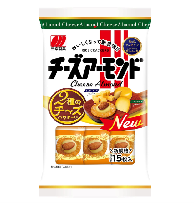 Sanko Seika Cheese Almond Rice Crackers