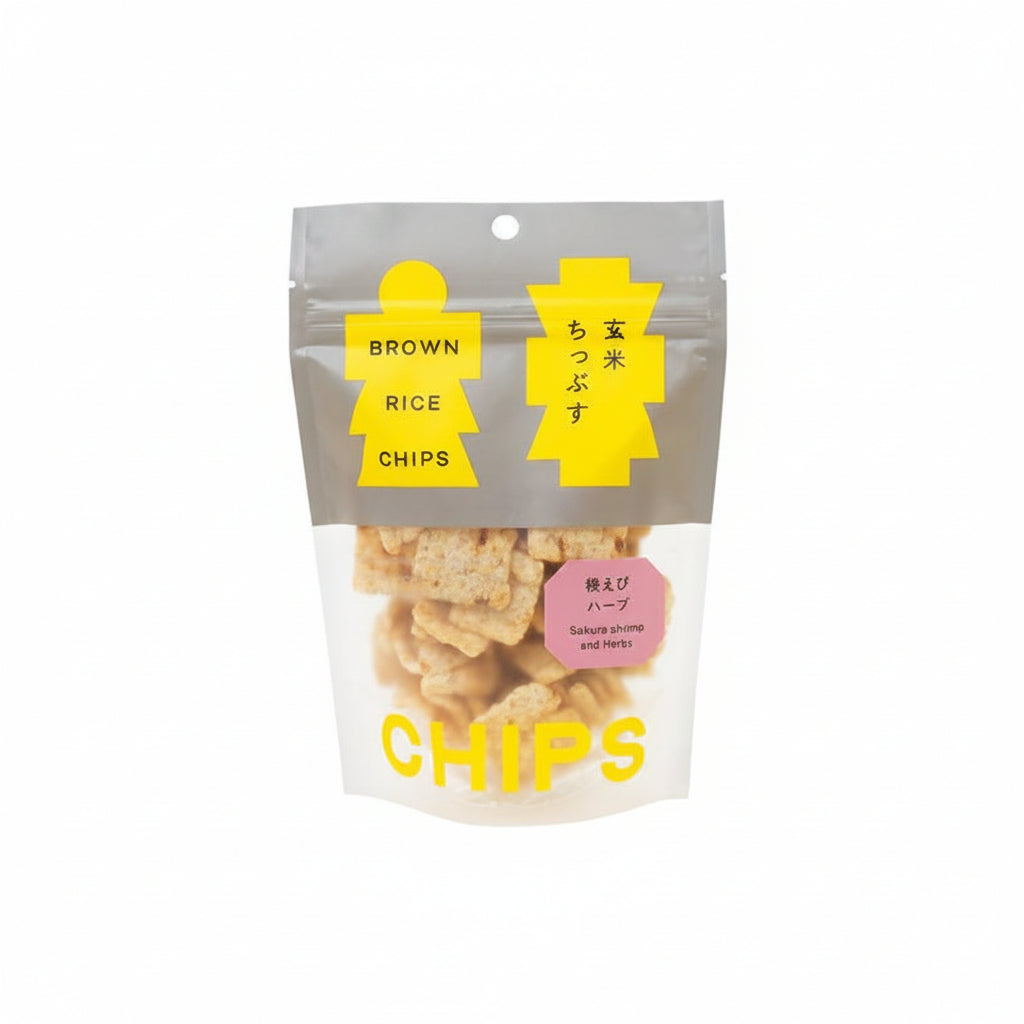 Chuoken Senbei Sakura Shrimp and Herb Brown Rice Crackers
