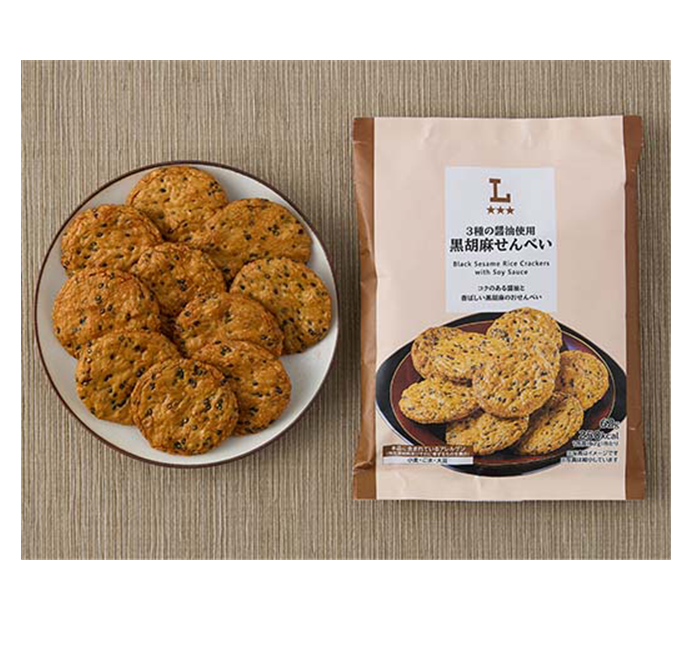 LAWSON Black Sesame Rice Crackers with Soy Sauce