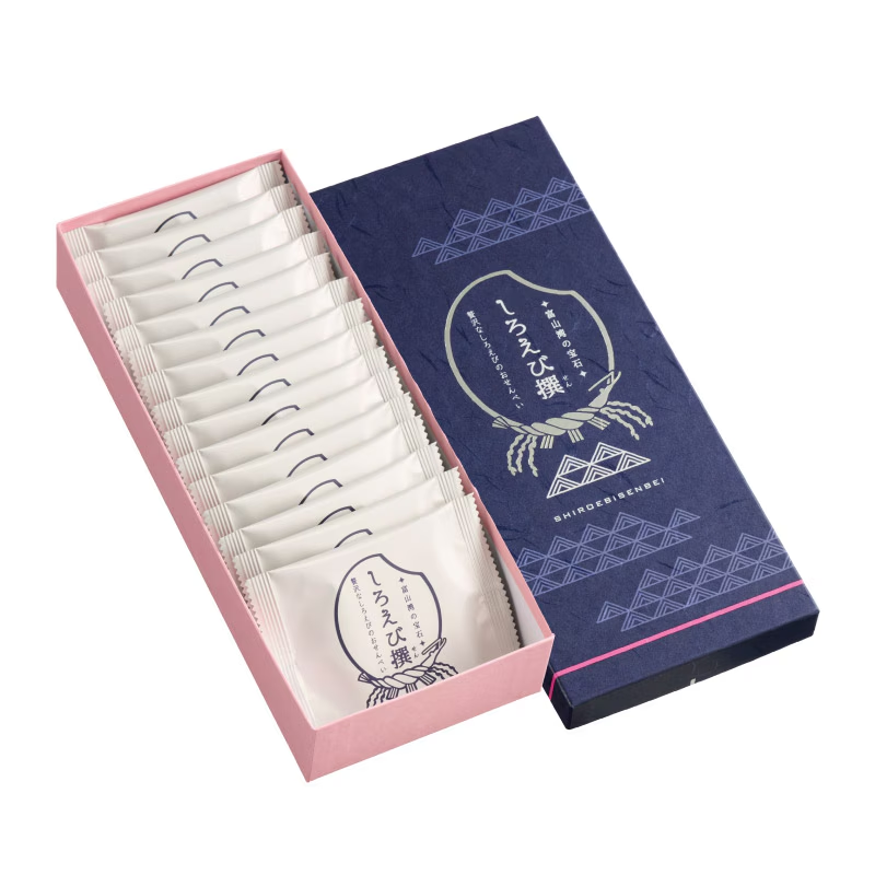 Sasaraya Premium Shiro Ebi Senbei Shrimp Rice Crackers (Set of 15)