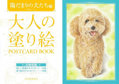 PREORDER Adult Coloring Postcard Book: Dogs in the Warm Sunshine