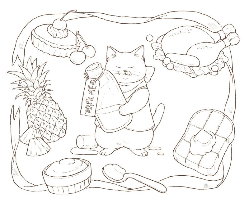 PREORDER Tokimeku Coloring Book - Alice in Wonderland and Dina