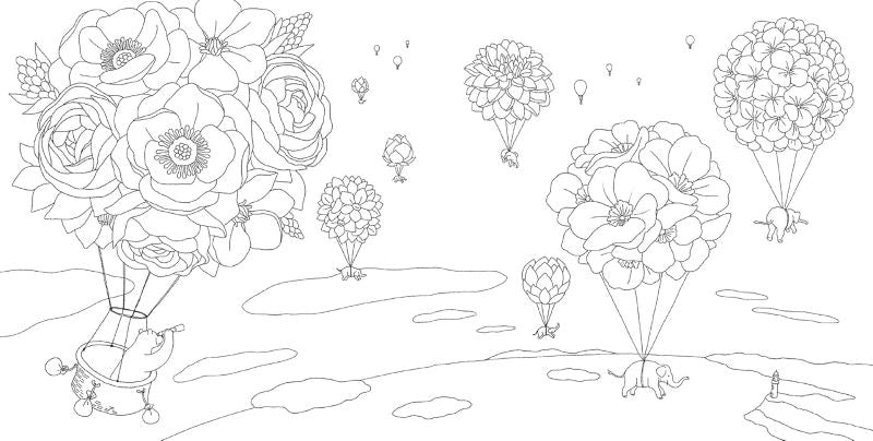 PREORDER A Journey with Flowers and Animals Coloring Book
