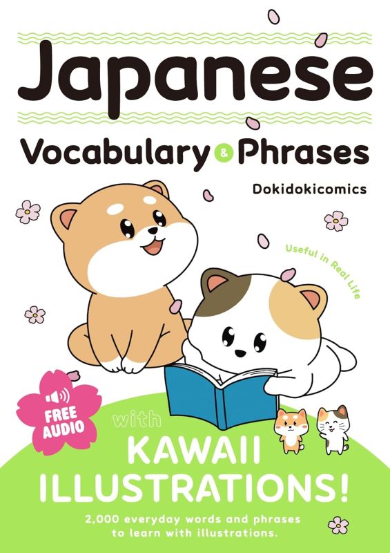 PREORDER Japanese Vocabulary & Phrases with Kawaii Illustrations