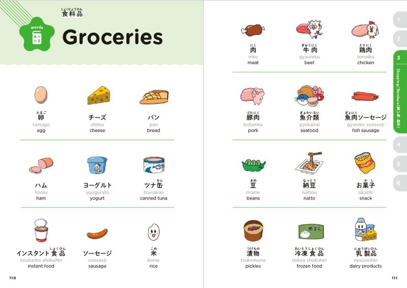 PREORDER Japanese Vocabulary & Phrases with Kawaii Illustrations