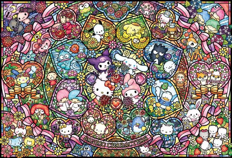 PREORDER Easy & Cute Sanrio Characters Stained Glass Sticker Puzzle for Everyone