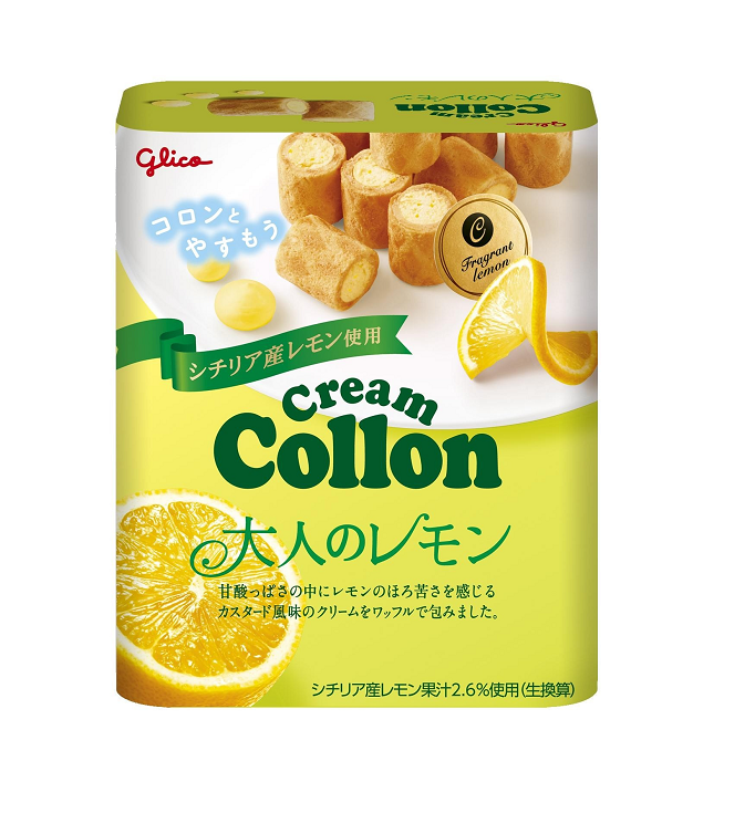 Glico Cream Collon Lemon Roll Cookies