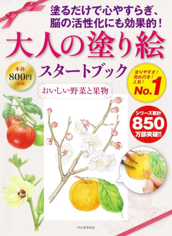 PREORDER Adult Coloring Starter Book: Delicious Vegetables and Fruits