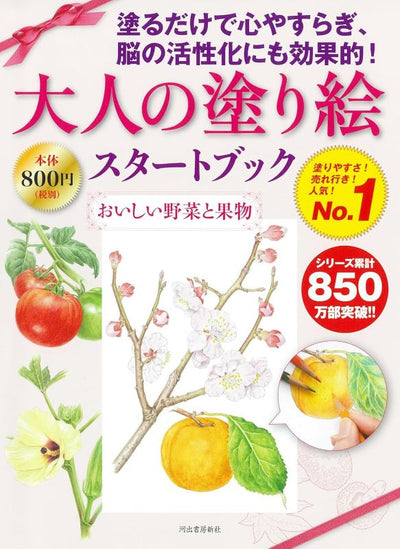 PREORDER Adult Coloring Starter Book: Delicious Vegetables and Fruits