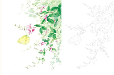 PREORDER Postcard-Sized Coloring Book: Messages of Flowers and Plants