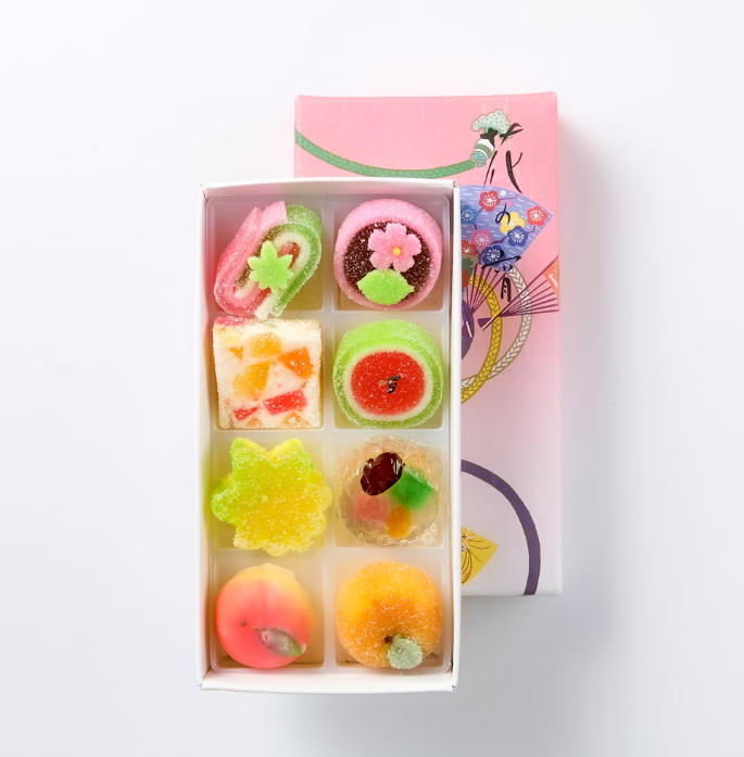 PREORDER Takanoya Sadahiro Hana no Yoi Wagashi Assortment (8 Pieces)