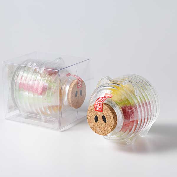 Daimonji Colorful Kyoto Candy in Pig Shaped Jar