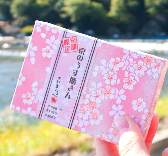 PREORDER Kyoto Marun Usu-Ame Peach, Grape, and Melon Candy in Sakura Box