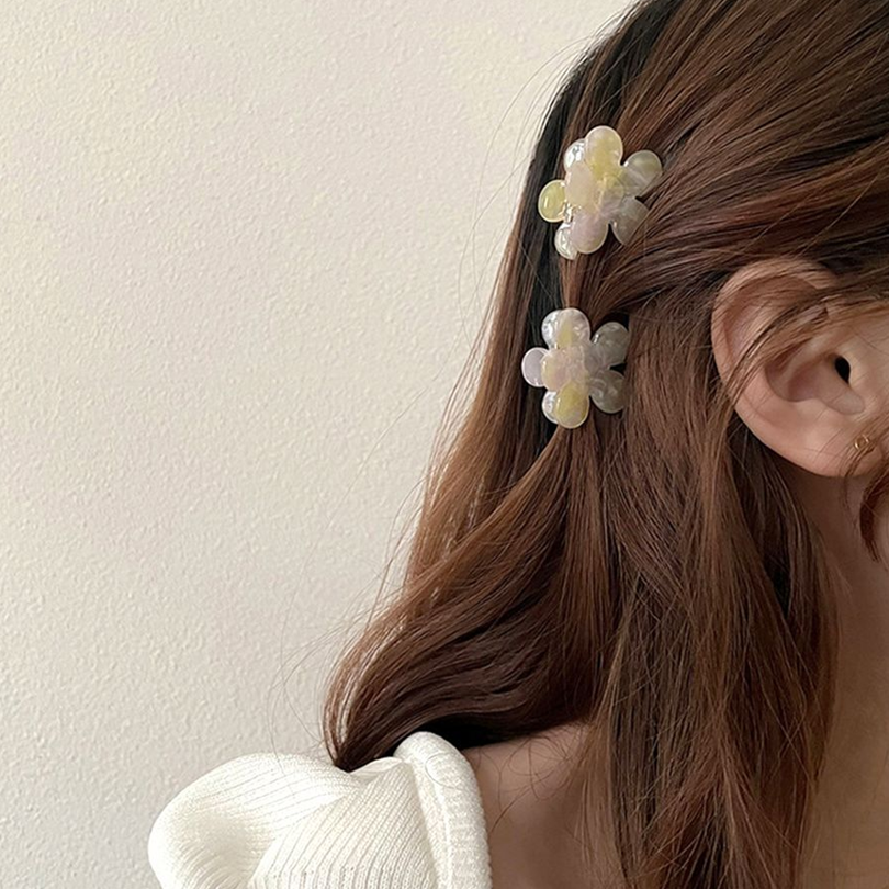 LUPIS Pink Marble Flower Hair Clip