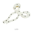 LUPIS White Polka Dot Shark Clip