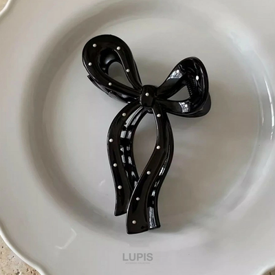 LUPIS Black Polka Dot Shark Clip