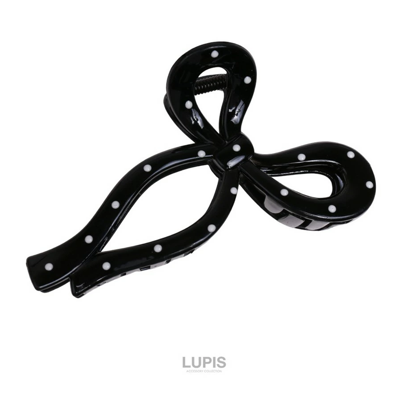 LUPIS Black Polka Dot Shark Clip