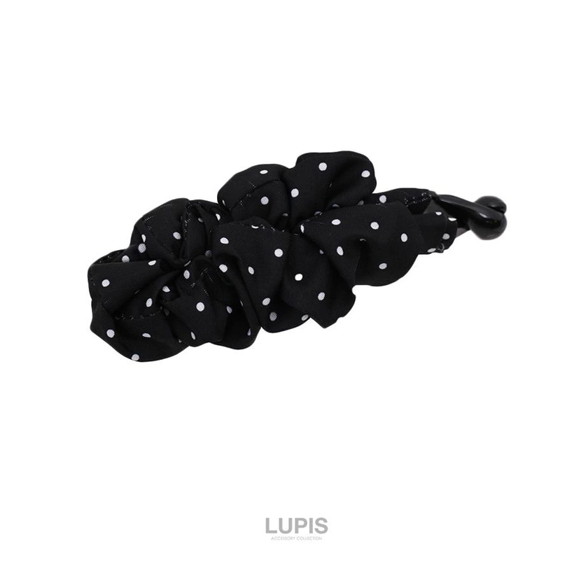 LUPIS Pleated Polka Dot Banana Clip