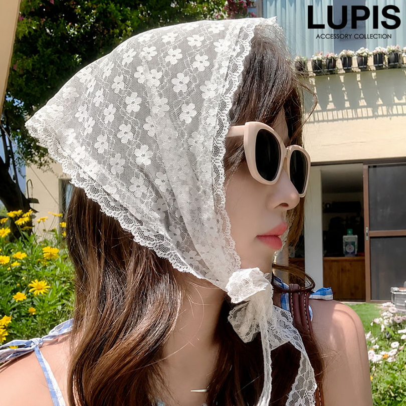LUPIS Floral Lace Headscarf